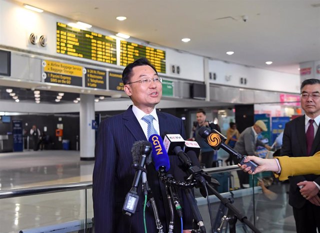El nuevo embajador chino en Estados Unidos, Xie Feng, a su llegada a Nueva York