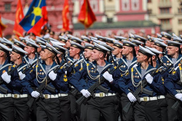 Desfile por el Día de la Victoria en la plaza Roja de Moscú, Rusia