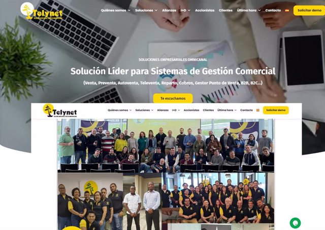 Un ejemplo de cómo verás  la nueva Web de Telynet.