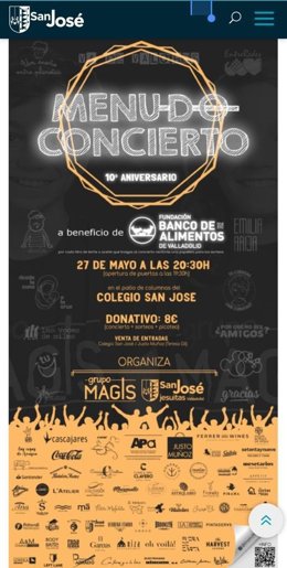 Cartel del convierto benéfico.