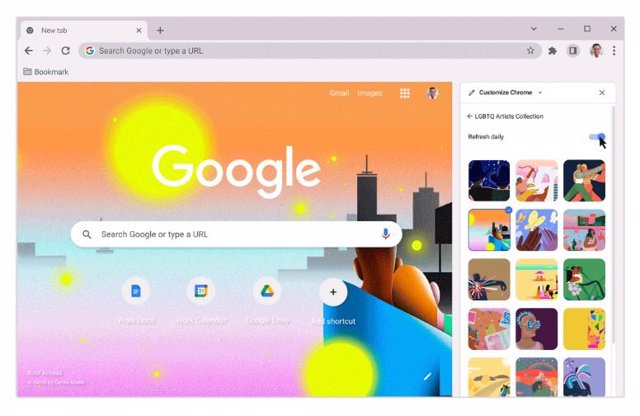 Interfaz personalizable de Google Chrome