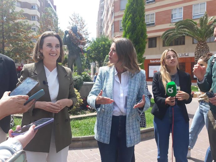 Cuca Gamarra en su visita a Castelló