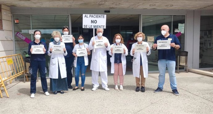Protesta en e Centro de Salud de Arnedo