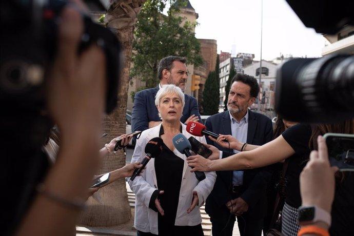 La candidata de Cs a l'alcaldia de Barcelona, Anna Grau, i el portaveu adjunt del partit al Congrés, Edmundo Bal