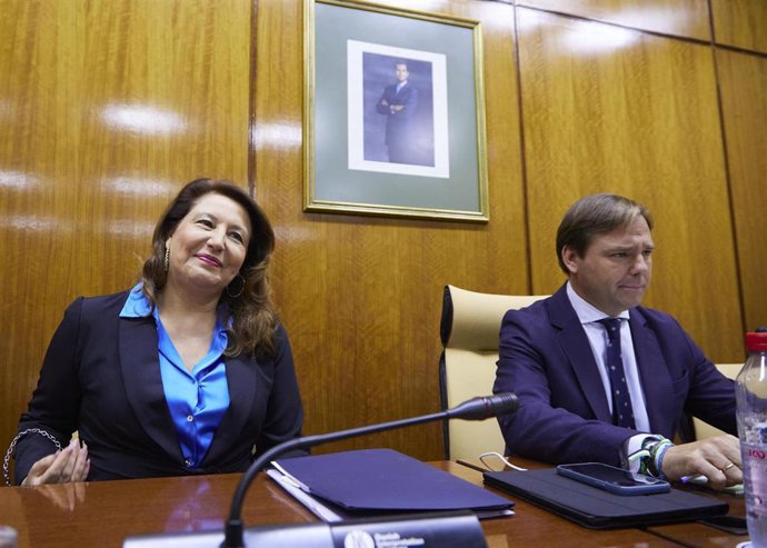 La consejera de Agricultura, Pesca, Agua y Desarrollo Rural, Carmen Crespo, en comisión parlamentaria.