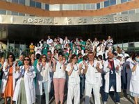 Los médicos especialistas afrontan la séptima jornada de huelga para denunciar la temporalidad en el Sermas