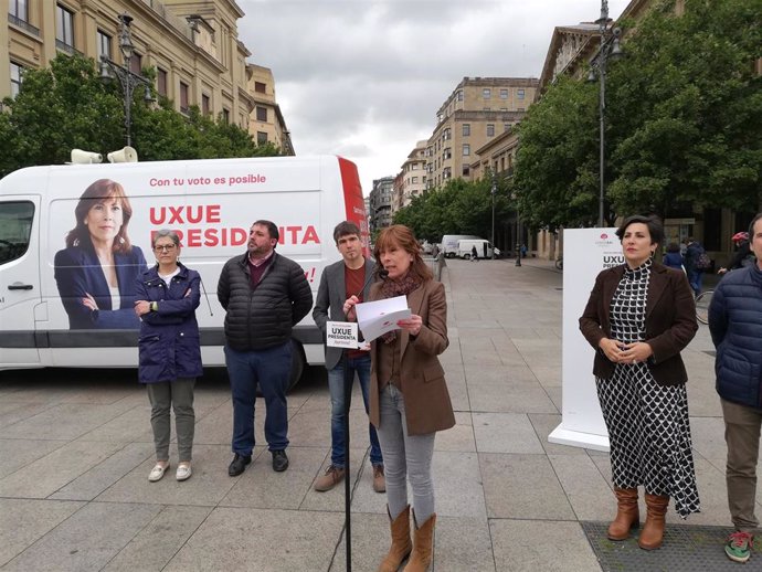 Uxue Barkos, candidata de Geroa Bai a la Presidencia del Gobierno de Navarra.