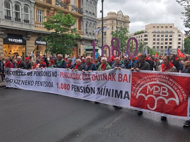 Manifestación de pensionistas vascos
