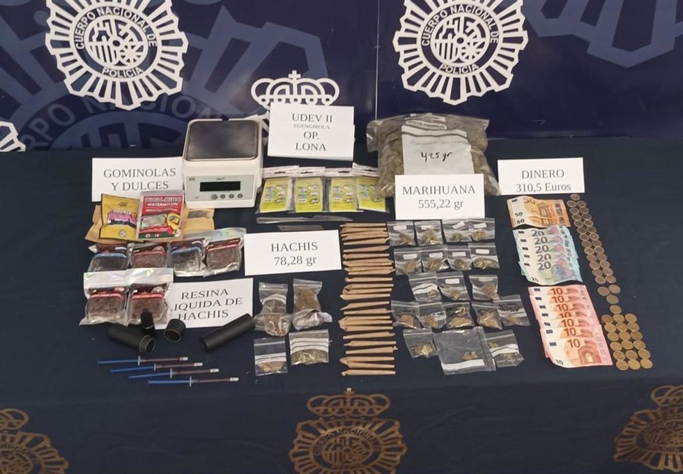 Efectos intervenidos en una operación policial
