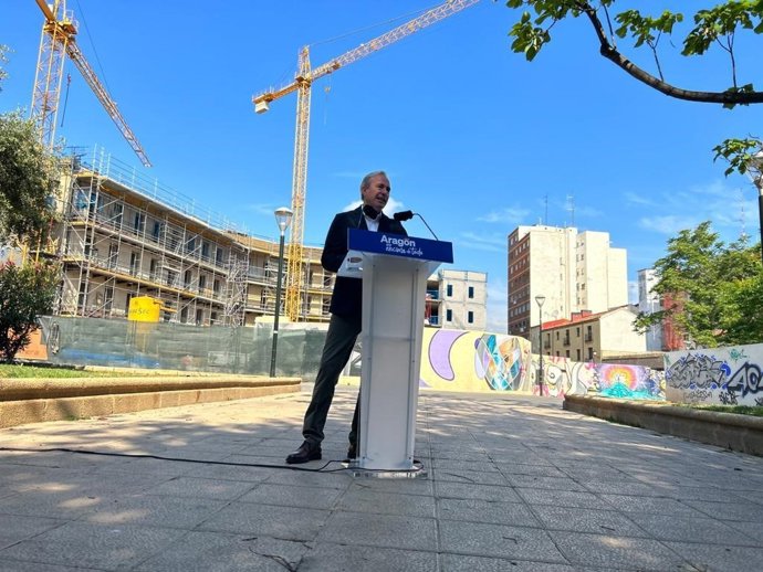 El candidato del PP a la Presidencia de Aragón, Jorge Azcón.