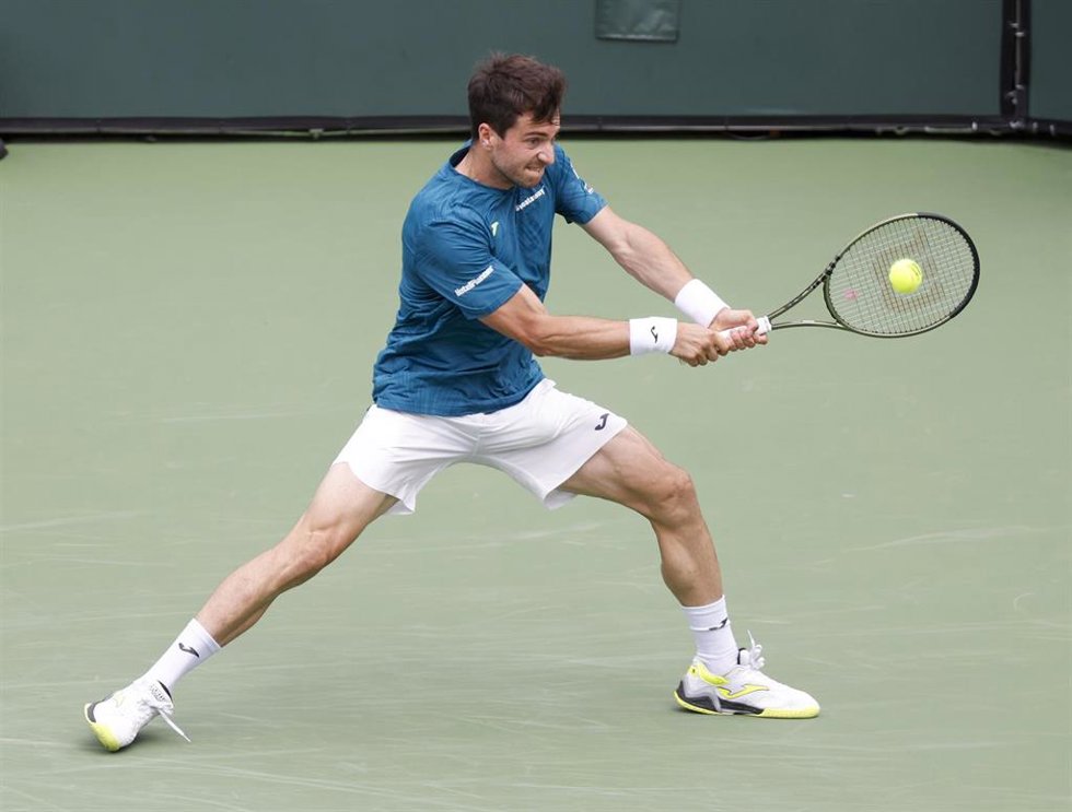 Archivo - El tenista español Pedro Martínez durante un partido del Masters 1000 de Indian Wells