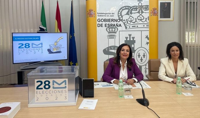 Catalina Madueño e Isabel Ranea en la presentación del dispositivo electoral para el 28M