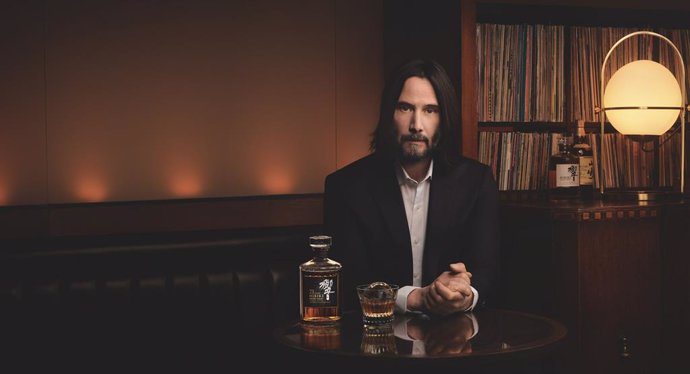 Actor Keanu Reeves celebrates his partnership with the House of Suntory honoring 100 Years of Pioneering Japanese Spirit.