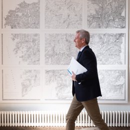 Rueda, antes de participar en el Consello de la Xunta.