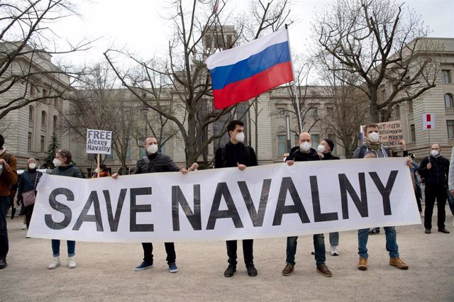 Archivo - Imagen de archivo de protestas a favor de la liberación de Alexei Navalni en Alemania. 