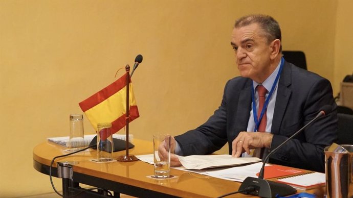 El presidente del CSD, José Manuel Franco, durante la XXIX Asamblea General del Consejo Iberoamericano del Deporte.