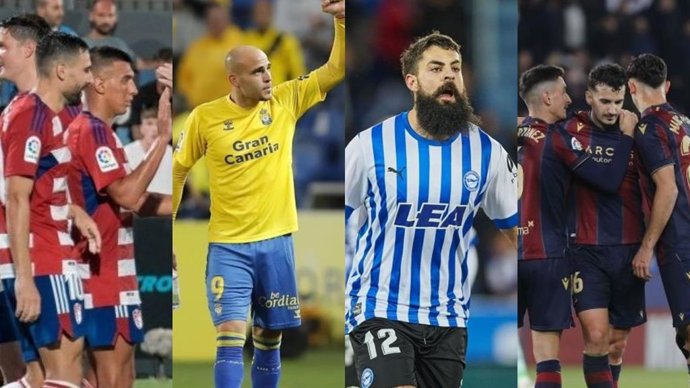 Granada, Las Palmas, Alavés y Levante pugnan por el deseado ascenso directo