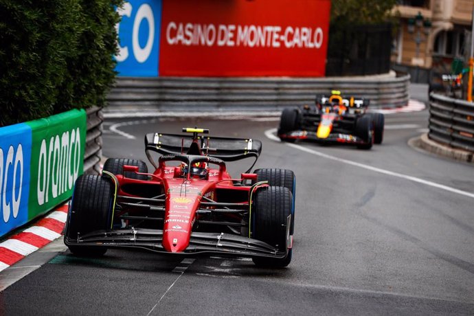 Archivo - El español Carlos Sainz (Ferrari), en el Gran Premio de Mónaco 2022. 