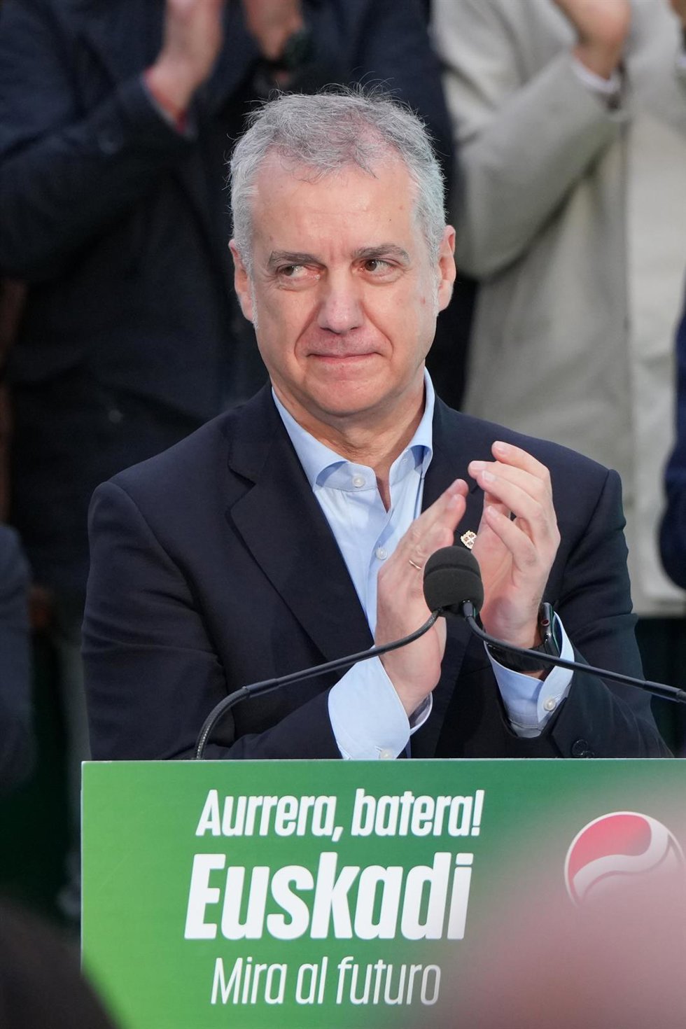 El Lehendakari, Iñigo Urkullu, interviene durante un mitin
