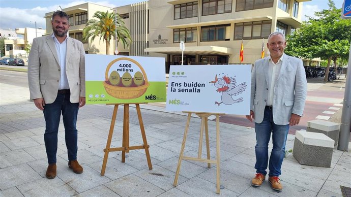 Los candidatos de MÉS al Govern y al Consell, Lluis Apesteguia y Jaume Alzamora respectivamente