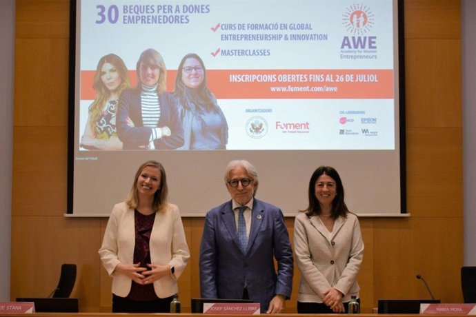 La presentación del AWE en la sede de Foment del Treball