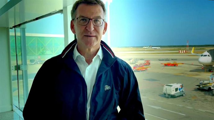 Imagen del vídeo de Feijóo difundido por el PPdeG.