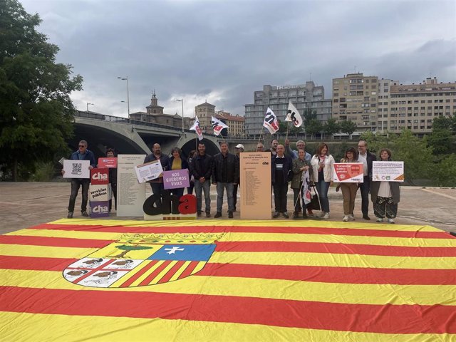 Los candidatos de Chunta se han reunido esta mañana en la ribera del Ebro