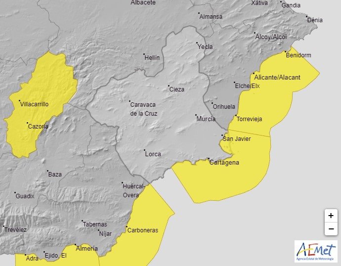 Meteorología advierte de temporal en la costa mañana sábado y emite aviso de nivel amarillo por fenómenos costeros