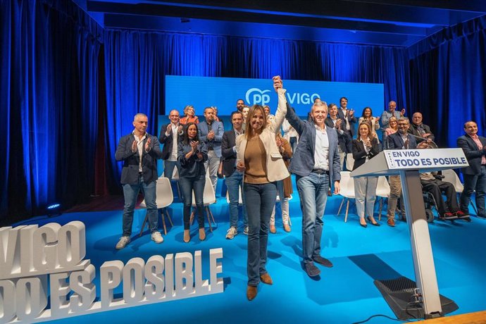 Archivo - Rueda participa nun acto electoral en Vigo. Foto de arquivo.