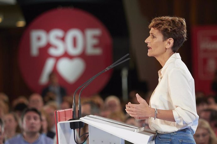 María Chivite, secretaria general del PSN y candidata a la Presidencia de Navarra.