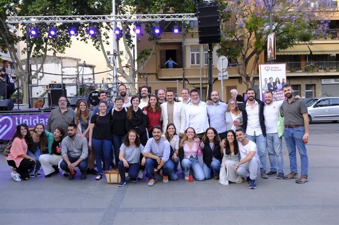 Acto final de campaña de Unidas Podemos en el barrio de Pere Garau.