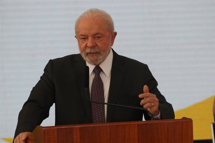 May 8, 2023, Brasilia, Distrito Federal, Brasil: (INT) Lula at National Oral Health Policy Sanctioning Ceremony in Brasilia. May 08, 2023, Brasilia, Federal District, Brazil: The President of Brazil, Luiz Inacio Lula da Silva was at the Ceremony of sanc
