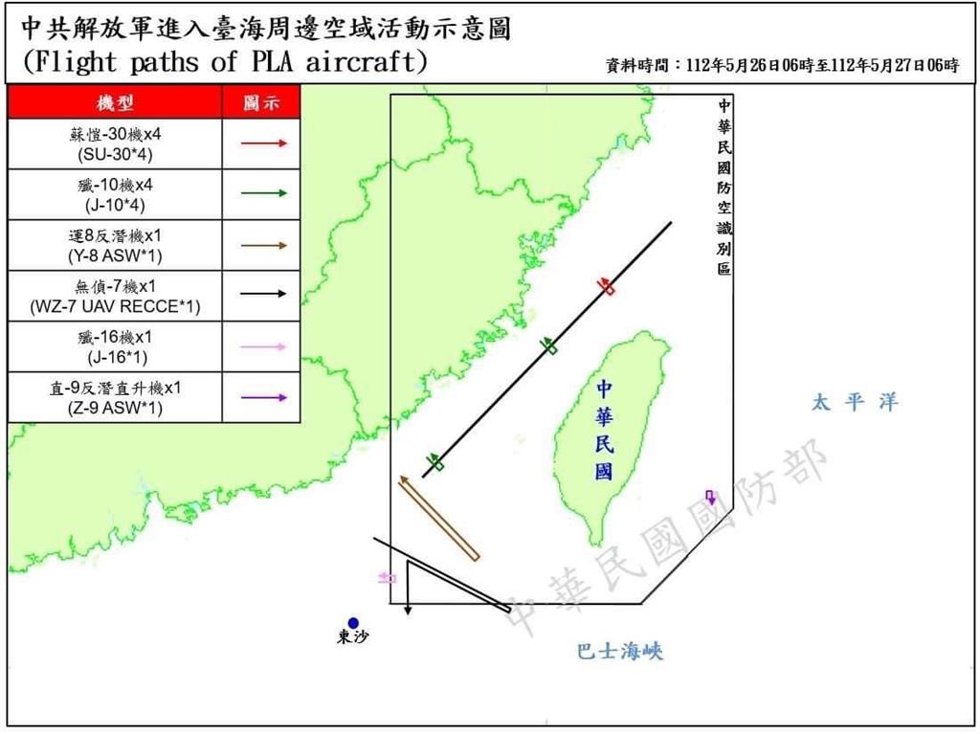 Taiwán detecta 33 cazas y diez buques de guerra chinos en las inmediaciones de la isla