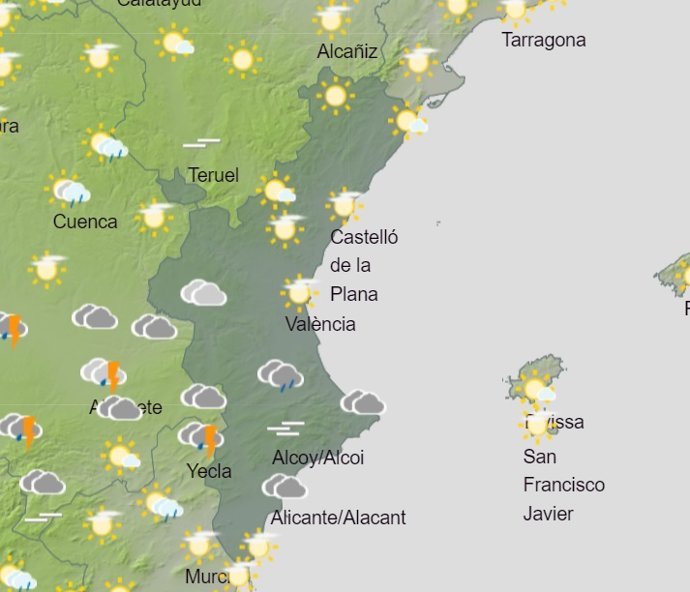 Predicción meteorológica del sábado 27 de mayo
