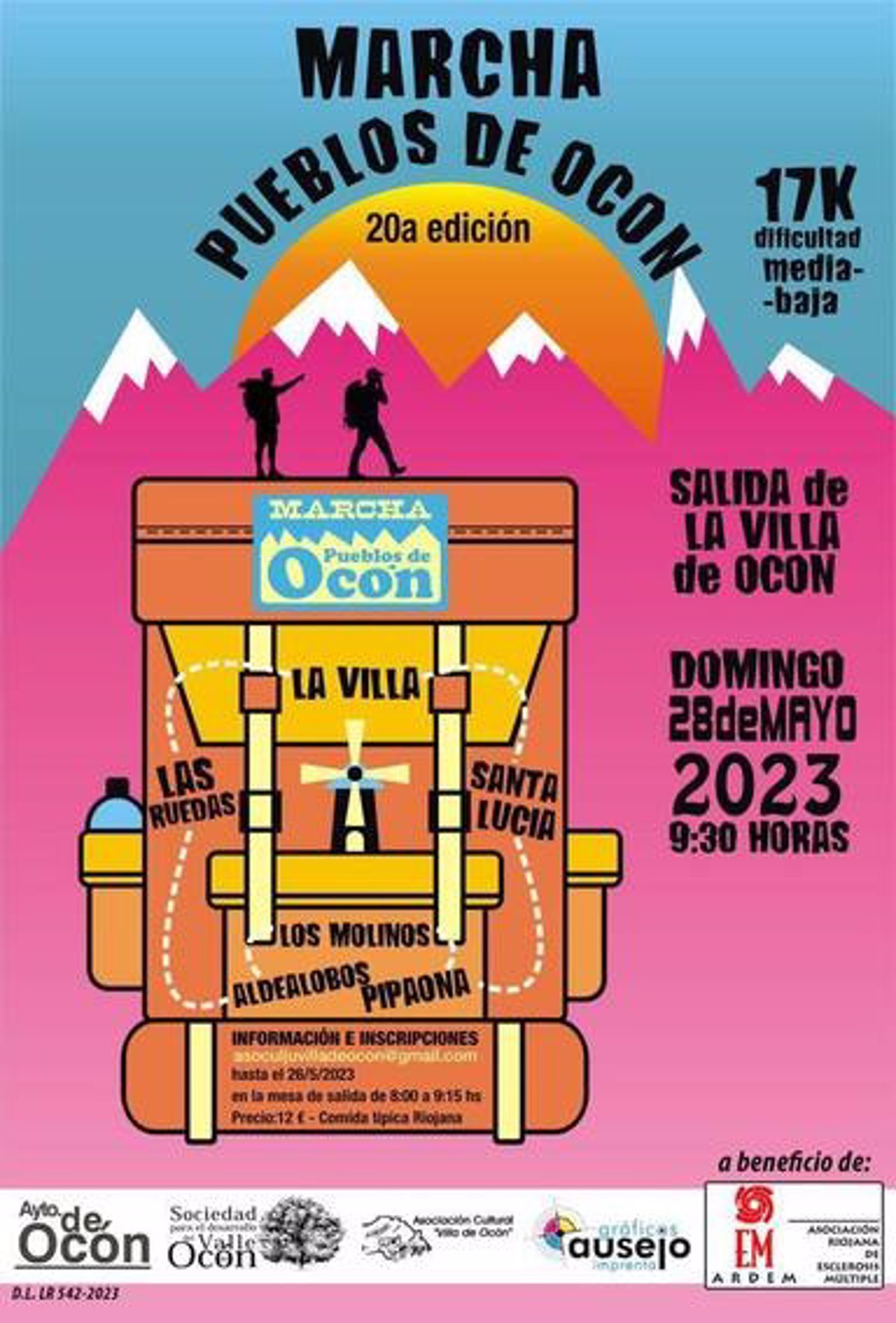 La Marcha Pueblos de Ocón se celebra este domingo su 20 edición, en colaboración con ARDEM