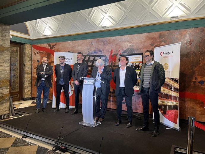 Presentación del Festival Internacional b Vocal A Cappella, que tiene lugar del 2 al 4 de junio en el Teatro Principal de Zaragoza.