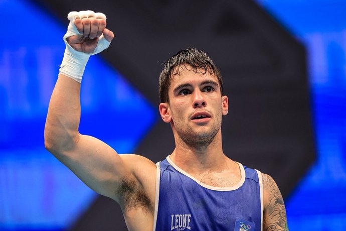 Martín Molina, durante los Campeonatos del Mundo de boxeo olímpico.