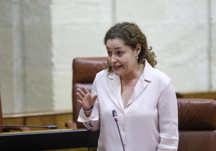 La portavoz del Grupo Por Andalucía, Inmaculada Nieto, en una foto de archivo en el Parlamento andaluz.