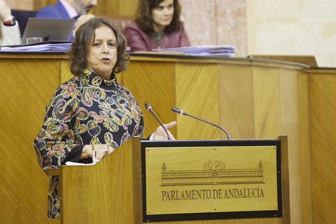 Archivo - La consejera de Salud, Catalina García, en una imagen de archivo en el Pleno del Parlamento. 