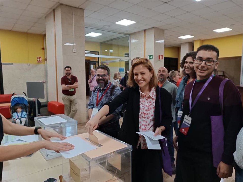 La candidata de Podemos-IU Verdes-Alianza Verde a la Alcaldía de Murcia, Elvira Medina