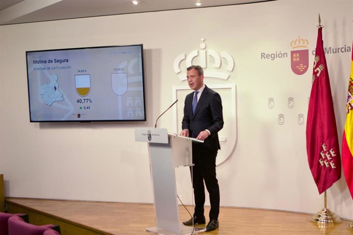 Rueda de prensa del consejero de Presidencia y portavoz del Gobierno regional, Marcos Ortuño, sobre participación en elecciones autonómicas a las 14.00 horas