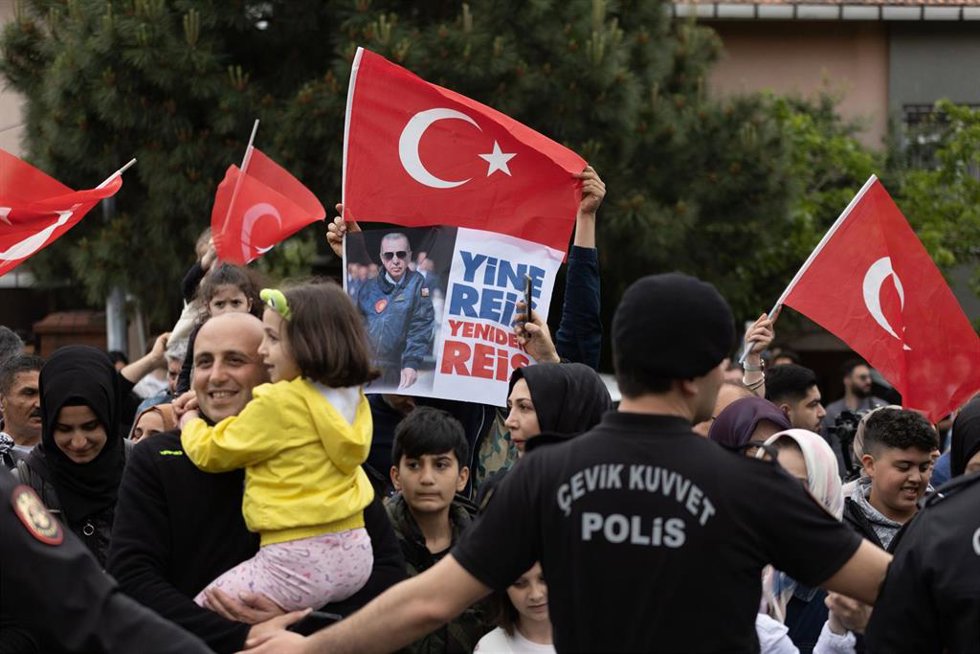 Simpatizantes del presidente de Turquía, Recep Tayyip Erdogan