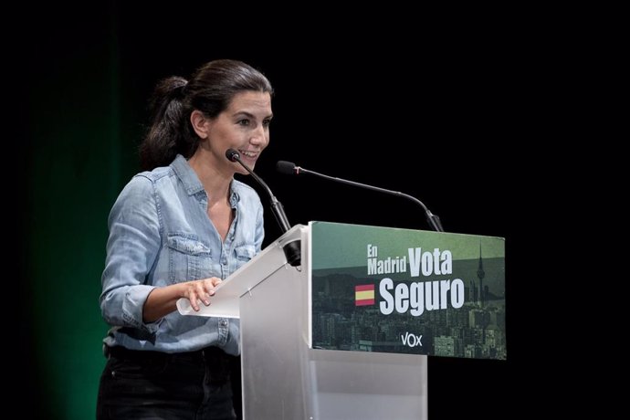 La candidata de VOX a la Presidencia de la Comunidad de Madrid, Rocío Monasterio