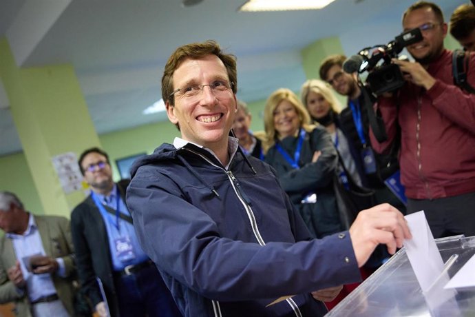 El alcalde de Madrid y candidato a la reelección por el Partido Popular, José Luis Martínez-Almeida