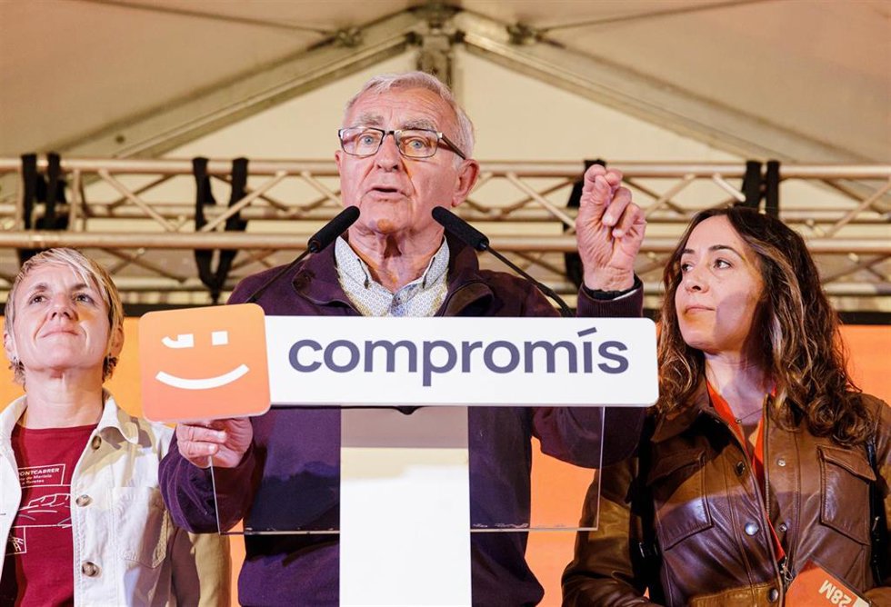 El alcalde de Valncia y candidato de Compromís a la reelección, Joan Ribó, tras perder la Alcaldía de la ciudad en los comicios del 28M.
