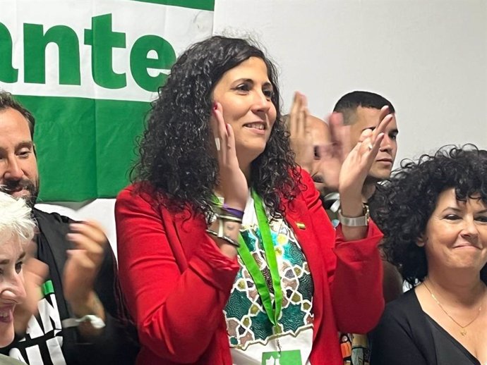 Sandra Heredia comparece ante los medios para valorar los resultados de las elecciones municipales del 28M.