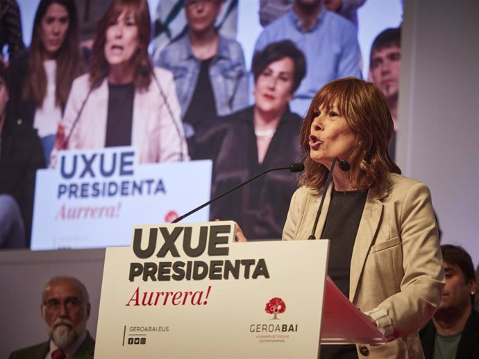 La candidata  de Geroa Bai a la Presidencia de Navarra, Uxue Barkos.