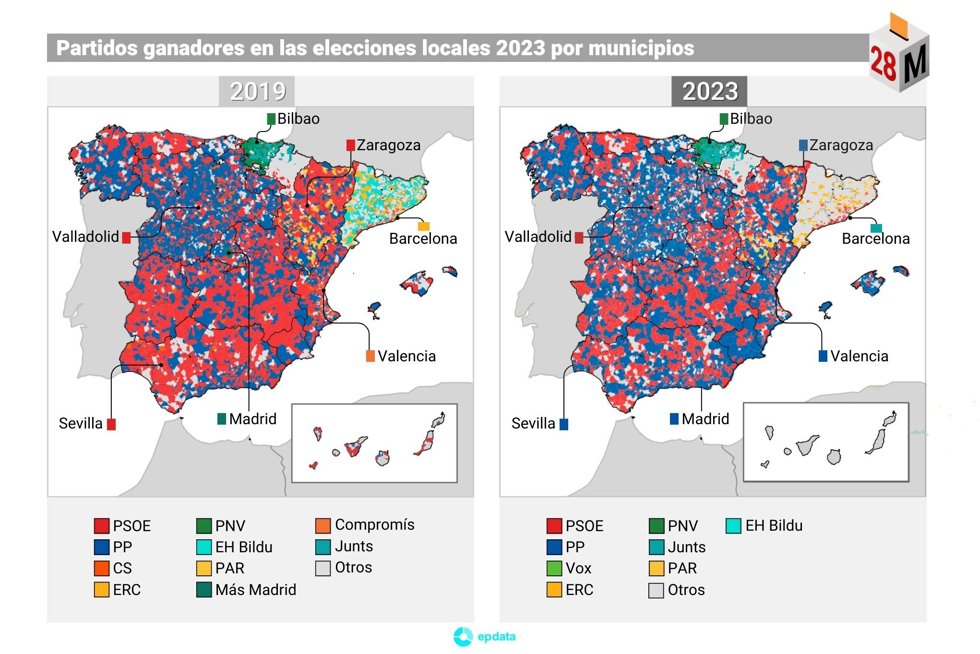 Resultados municipio a municipio elecciones 2023