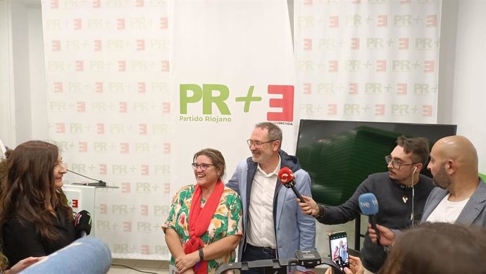 Los candidatos de Partido Riojano, España Vaciada, Rubén Antoñanzas e Inmaculada Sáenz