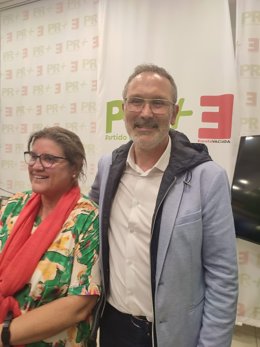 Los candidatos del Partido Riojano España Vaciada Rubén Antoñanzas e Inmaculada Sáenz